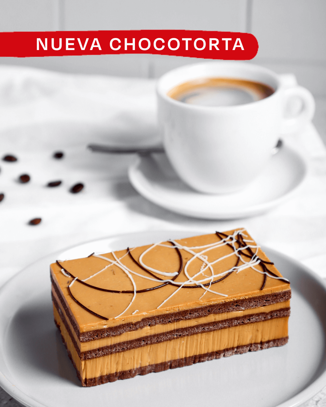 Chocotorta artesanal por porción con galleta de chocolate y crema de dulce de leche